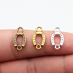 WYSIWYG 20pcs 18x10mm Lucky Horseshoe Charm Horse Shoe Charms Connector Horseshoe Connector Charms