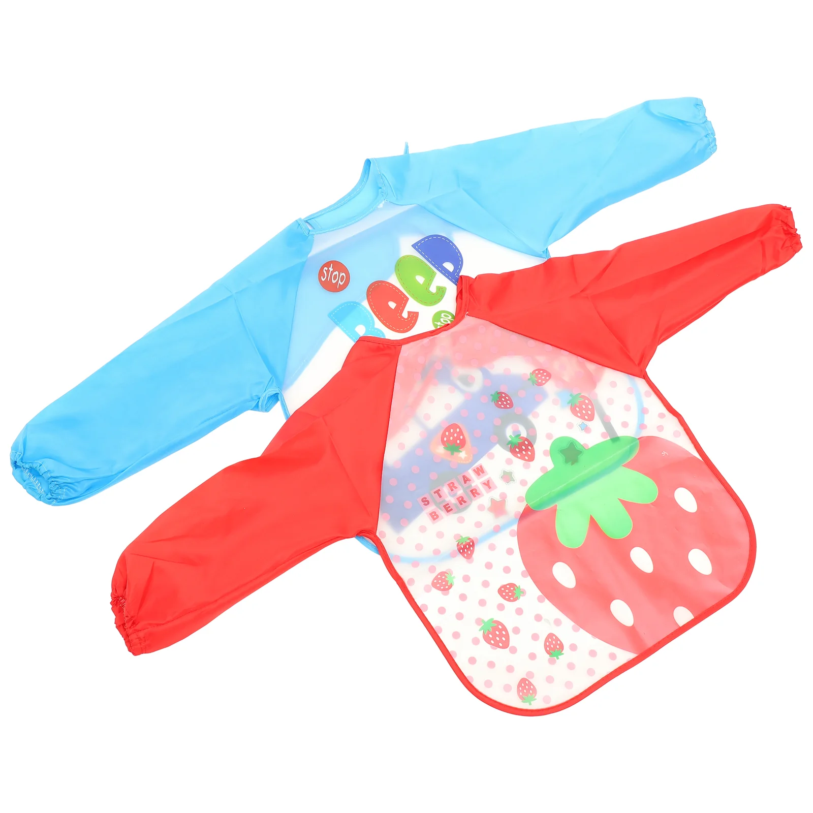 2 Pcs Children's Apron Smock Kids Painting Aprons Bib Cooking for Toddler Tomorrow Baby