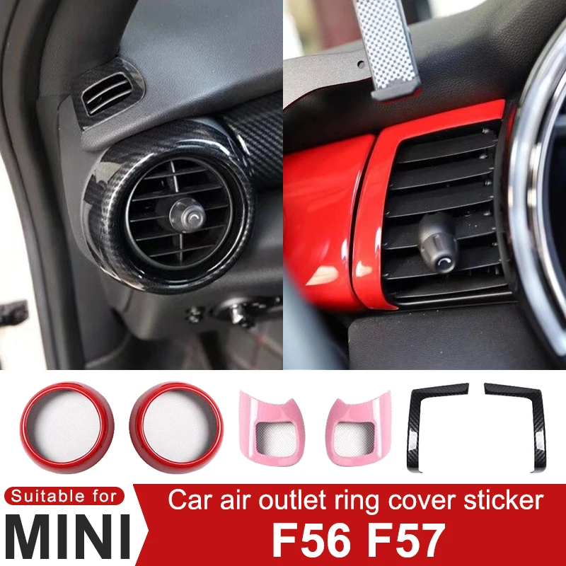 

Для MINI ONE Cooper S JCW F56 F57 крышка автомобильного кольца выпускного отверстия воздуха декоративная наклейка Аксессуары для модификации интерьера автомобиля