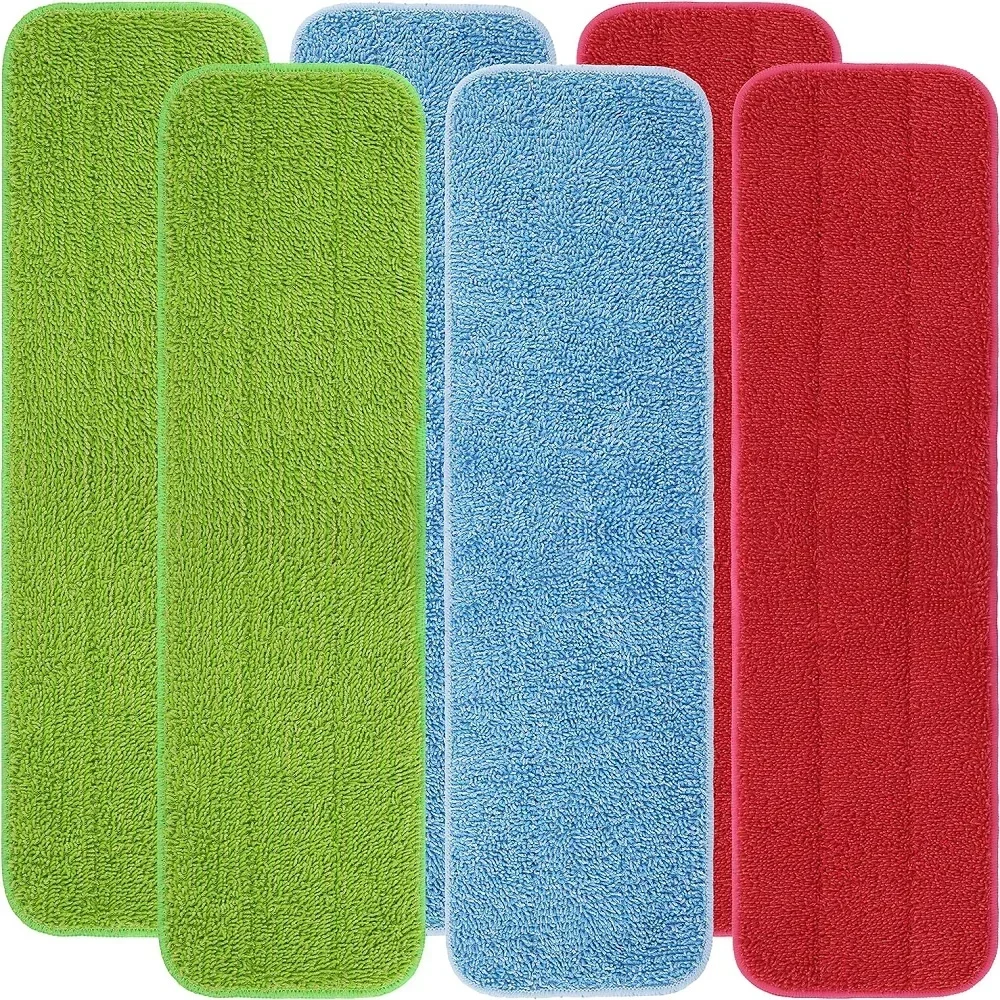 Almohadillas de repuesto para fregona comercial de microfibra, 2 uds., aptas para húmedo o seco para limpieza de suelos en cocina/baño/pasillo/escuela