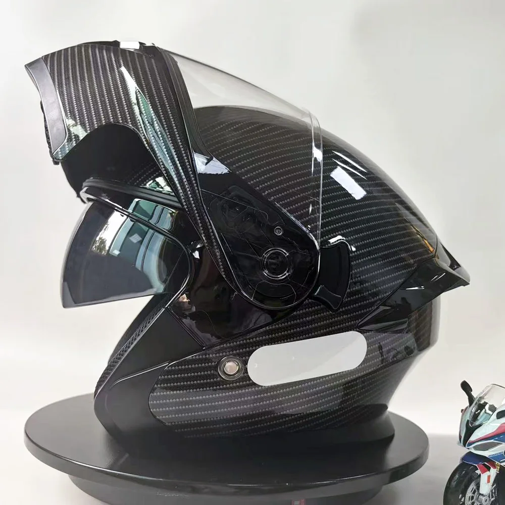 

New Men's Motorcycle Helmet Full Coverage Dual Lens Cruise Off-Road Motorcycle Helmet Face Shield Style for Bikers