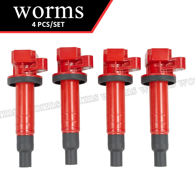 

Worms Ignition Coil Pack Racing Coil For Toyota Corolla Celica Matrix 4Pcs Set катушка зажигания 90919-02239