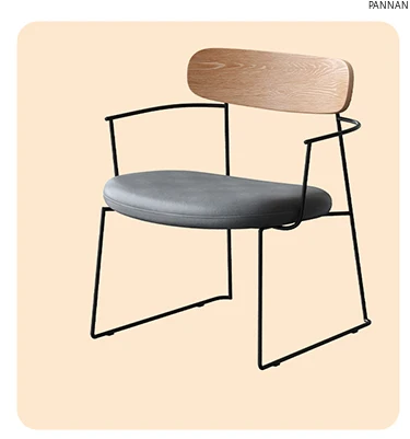 

Nordic Home Creative Dining Chair Designer Soft Bag Back Chair