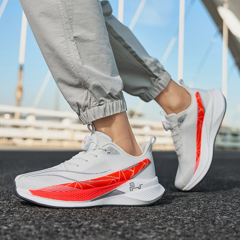 Carbon Plate Running Shoes Ultra Lightweight Soft Breathable Mesh Daily Training Sneakers Shock Absorbing for Men Women Jogging view 6