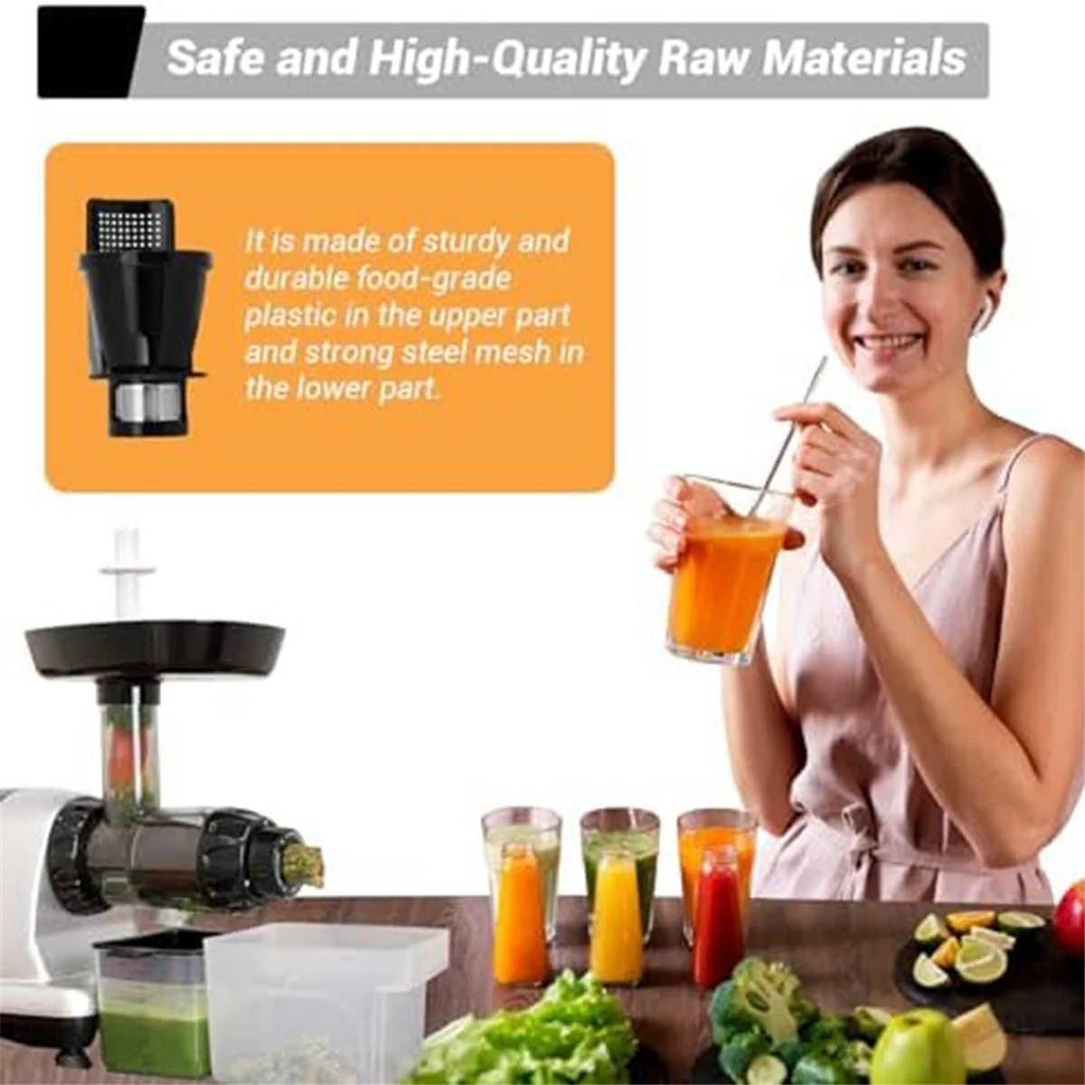 8006 Vertical Masticating Juicer for Omegae 8006, 8005, 8004, 8003 Juicing Screen Juice Screen Drum