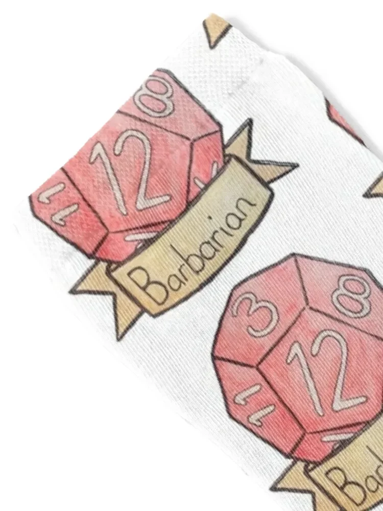 D&D Barbarian Hit Dice Socks Children's christmas stocking winter thermal Socks Women Men's