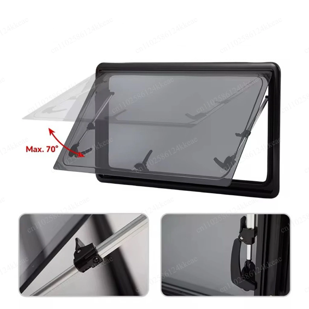 Right-angle push-out window, reel curtain integrated molding, one-stop RV accessories