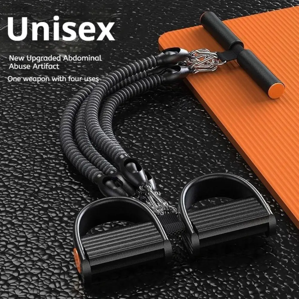2/3/4-Strand Pedal Pull-Up Sit-Up Trainer 50/75/100 Pounds Heavy-Duty Pedal Tension Rope Non-Slip Multifunction