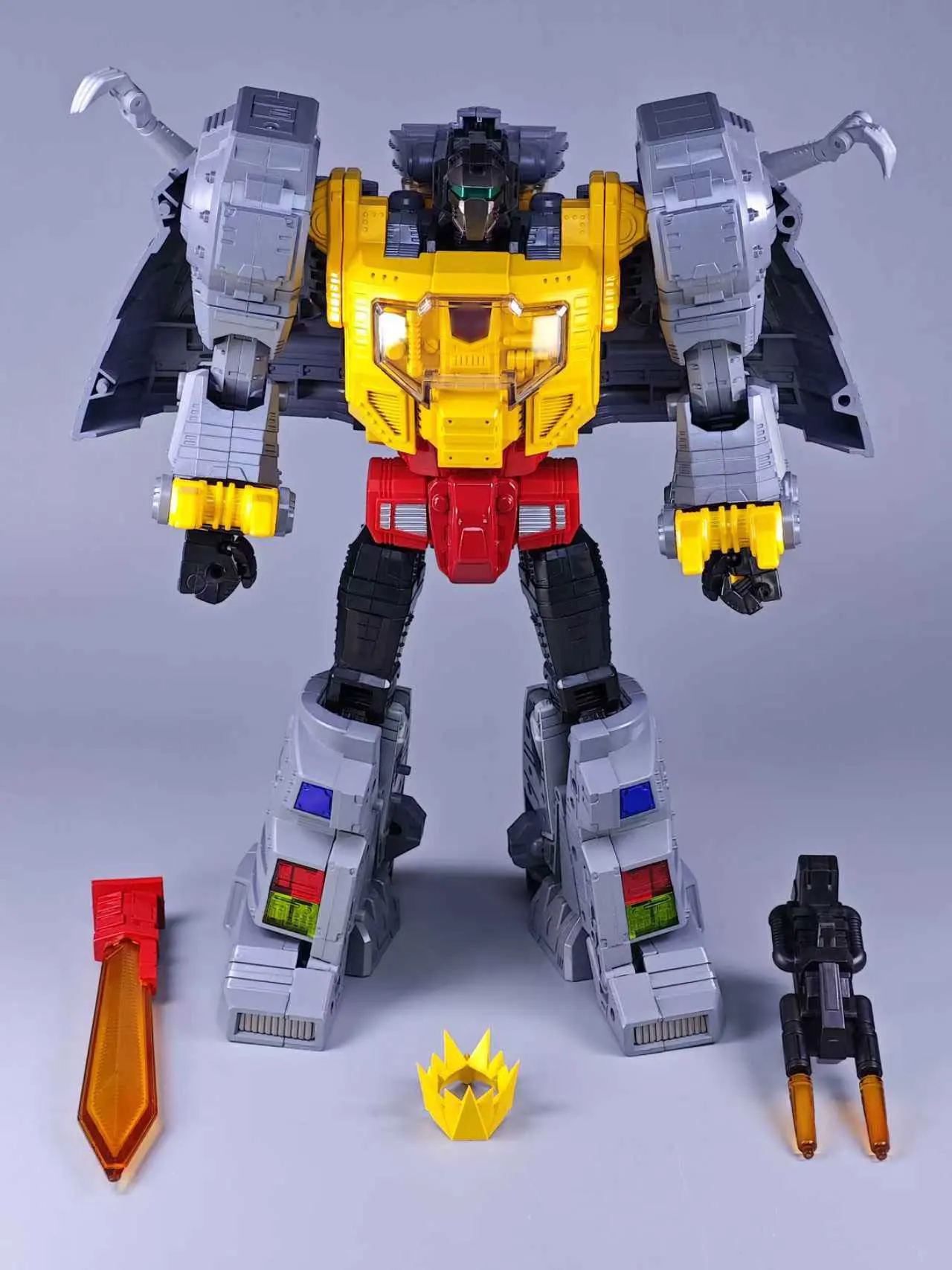 트랜스포메이션 MP-08 킹 그림록 렉시머스 프라임 오버사이즈 애니메이션 버전 29CM 11.4인치 액션 피규어 장난감