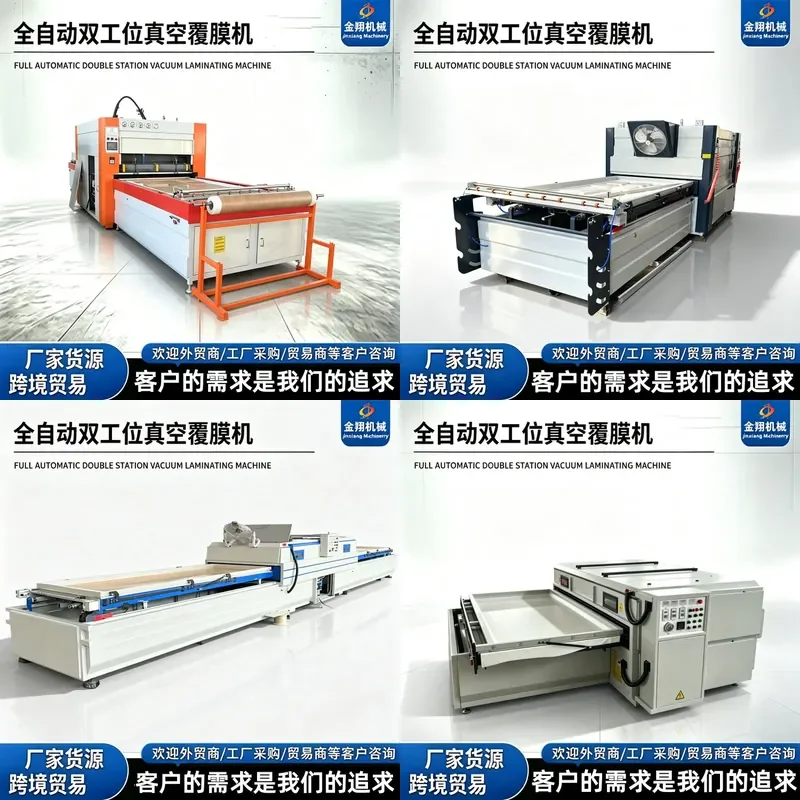 Deposit-Soft package hard package TV background wall veneer vacuum blister machine, plastic shell covered wood grain paper
