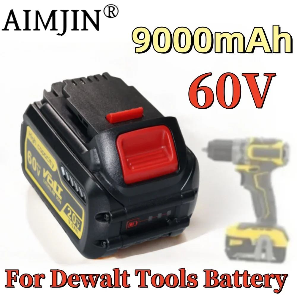 

60V 9000mAh Li-ion Battery For Dewalt MAX 60V Battery Compatible DCB609 DCB547-XJ DCB200 DCB182 DCB204 Power Tool Battery