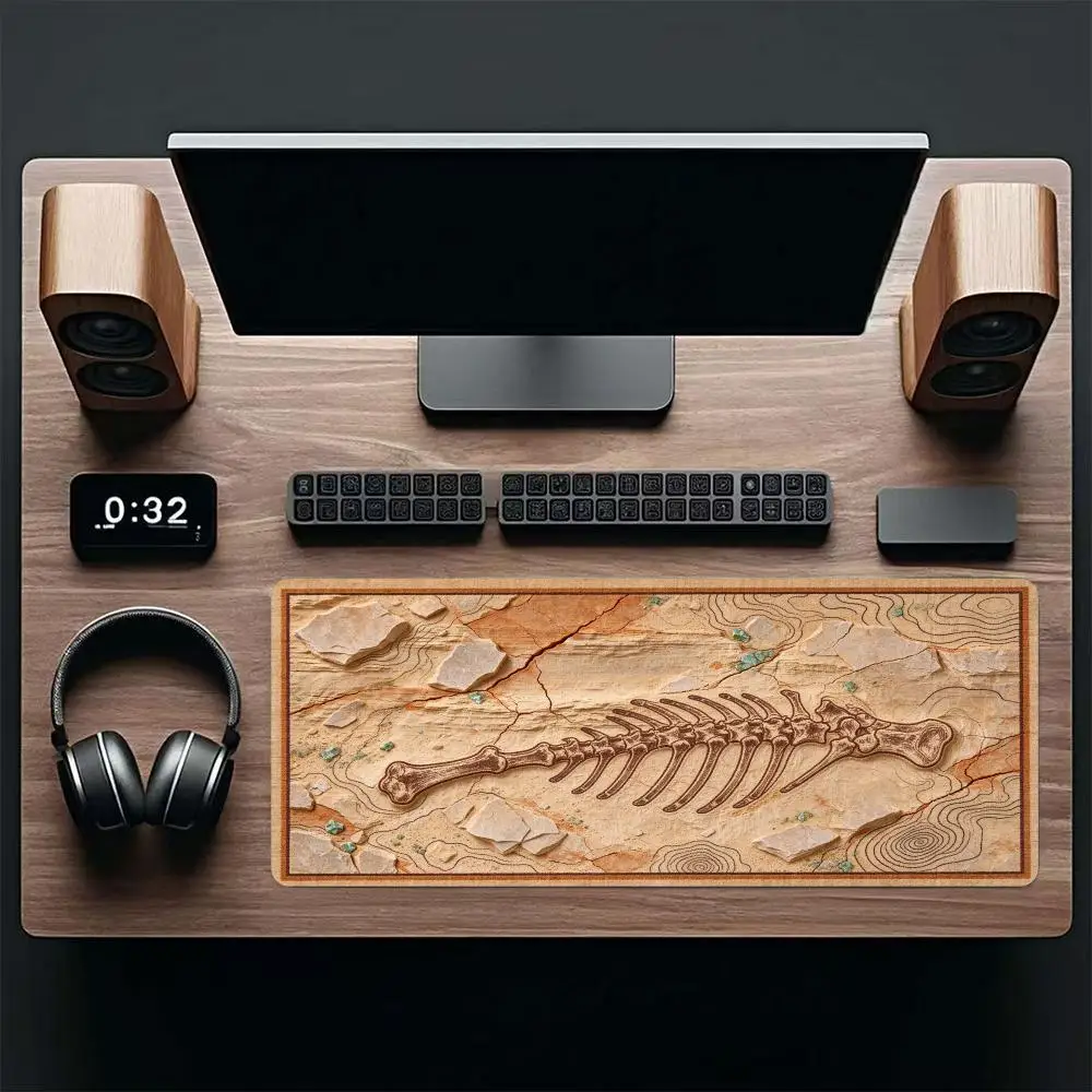Ink Wash Pine Feather Moon Table Mat Mouse Pad Smooth Glide Precision Tracking For Oriental Office