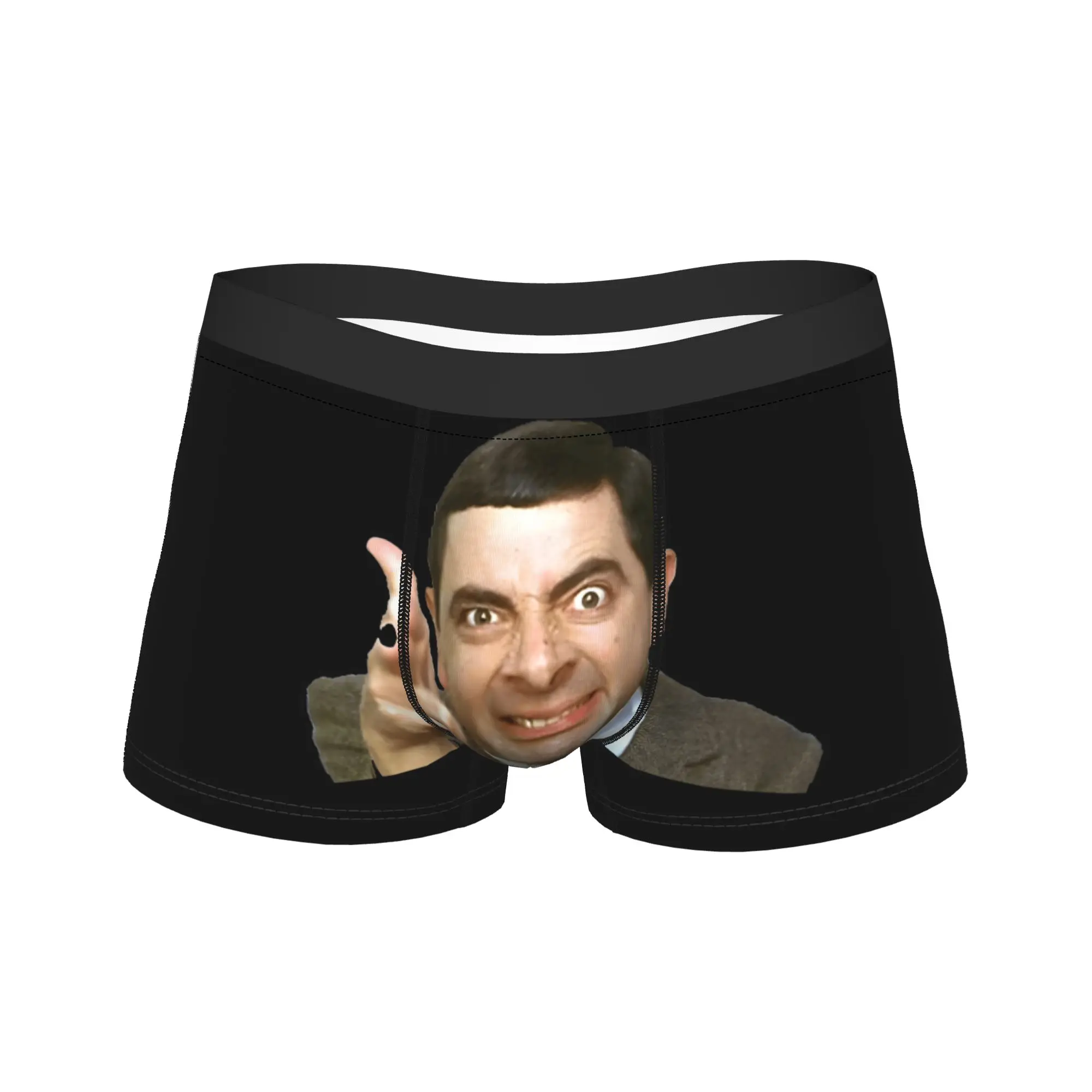 Pointing At You Classic Mr Bean Meme Portrait Print Shorts Briefs  Underwear Trenky Men's Soft Boxershorts Large Size Panties