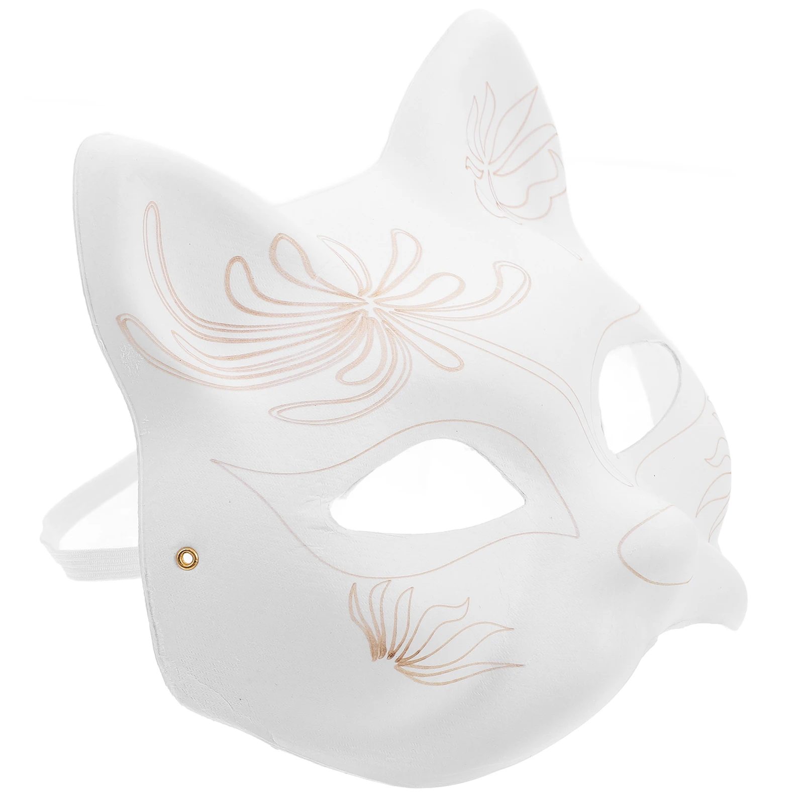 

Cat Face Mask Lightweight Comfortable DIY Arts Blank Delineating Mask Paintable Paper Masks Masquerade White Halloween Prom