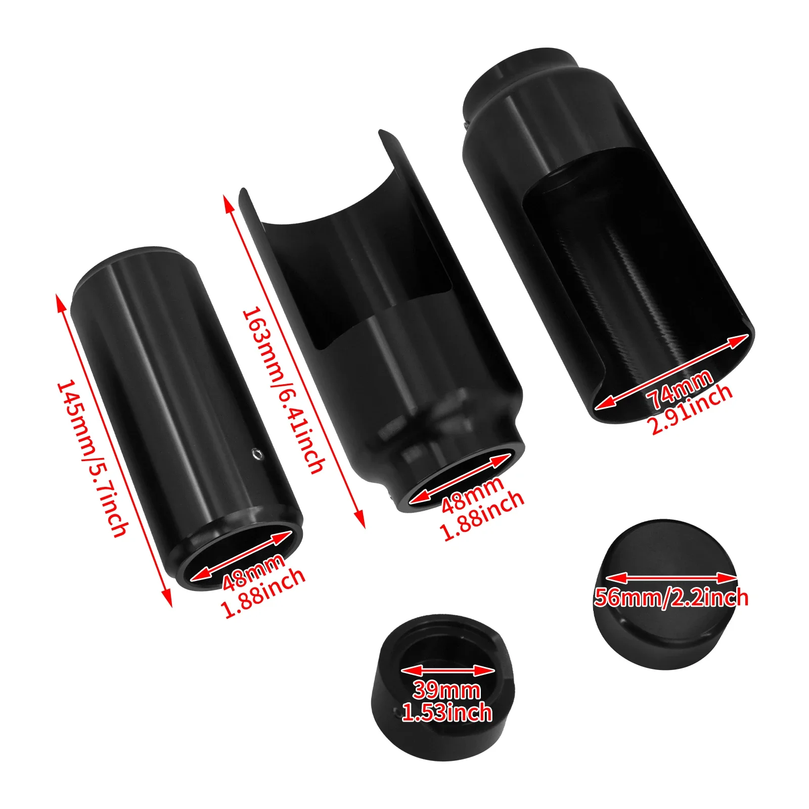 Front Upper Lower Fork Cover for Harley Softail Breakout FXBR FXBRS 2018-2021 Motorcycle Shock Absorber Tube Cap Cover Aluminum view 6