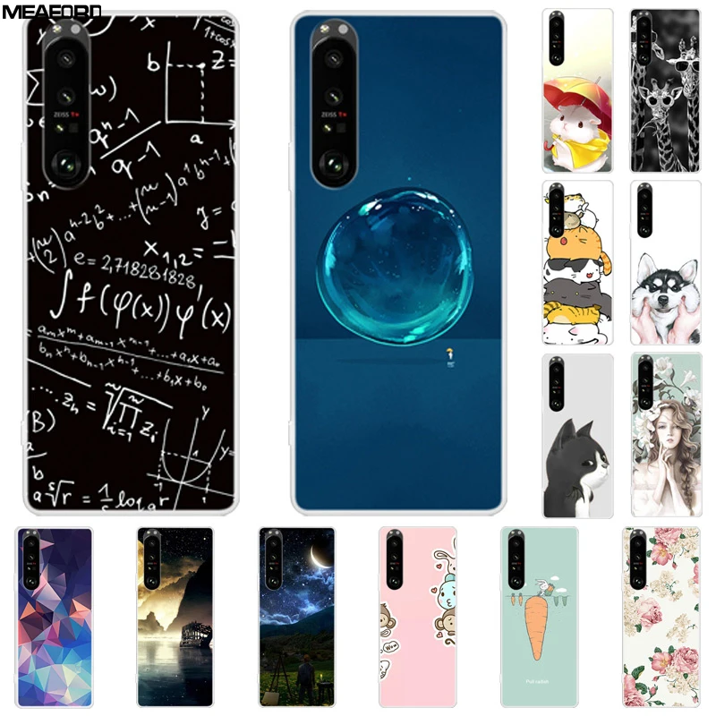 For Sony Xperia 1 5 10 II III IV Cases Painted Soft TPU Silicone Clear Back Case For Sony Xperia 1 III Phone Cover 10 III Coque