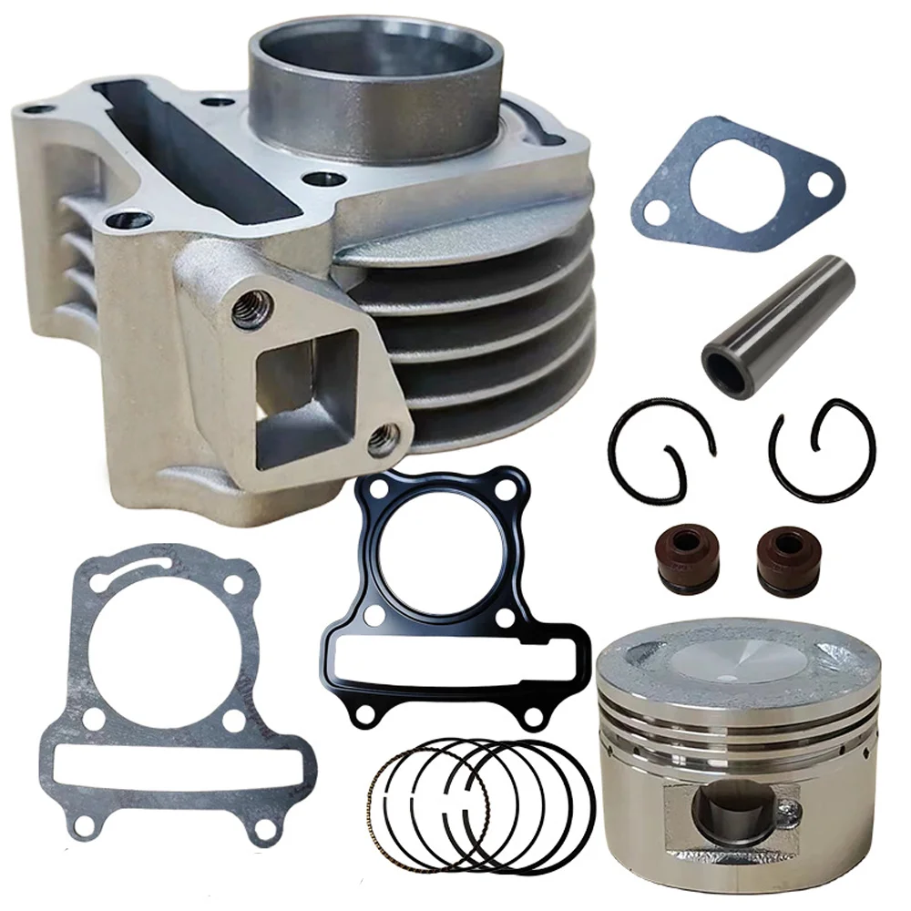 47mm STD Cylinder Piston Kit 80cc 4 Stroke Motorcycle Cylinder Assembly for GY6 80 Haomai 80 Scooter Engine Rebuild Overhaul Kit