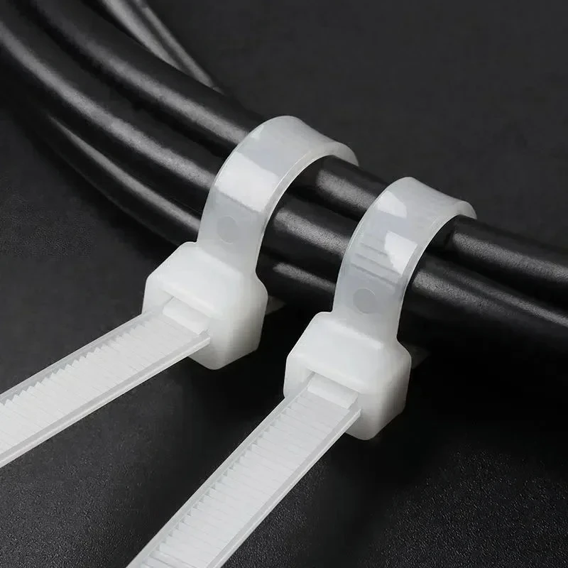 1000/100PCS Nylon Cable Ties Self-locking Cord Ties Straps Adjustable Cables Fastening plastic clamp Heat Resistant Wire Zip Tie