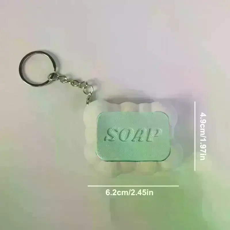Soap Button Keyboard Fidget Toy Creative 3D Printed Funny Decompression Keyboard Clicker Press-Type Relax Bag Pendant Keyring