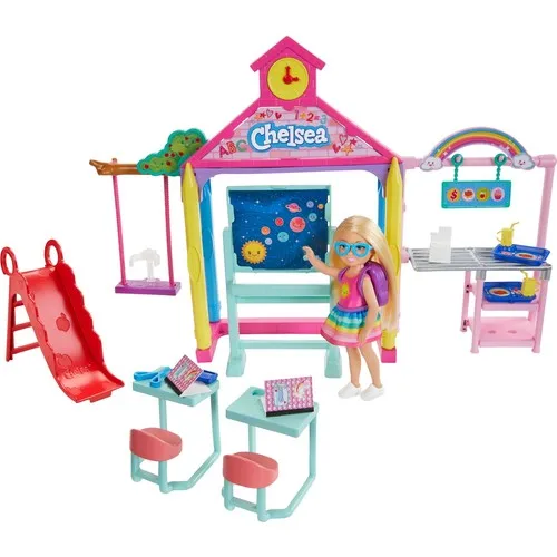 Chelsea School Play Set, 15 cm Tall, Blonde, With Accessory, Chelsea and her friends invite young minds to explore the world.