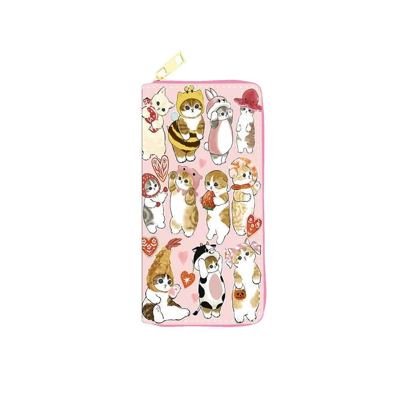 

Kawaii Cat Cartoon Mofusand Long Wallet - Card Holder Coin Purse for Students Unique Gift Idea