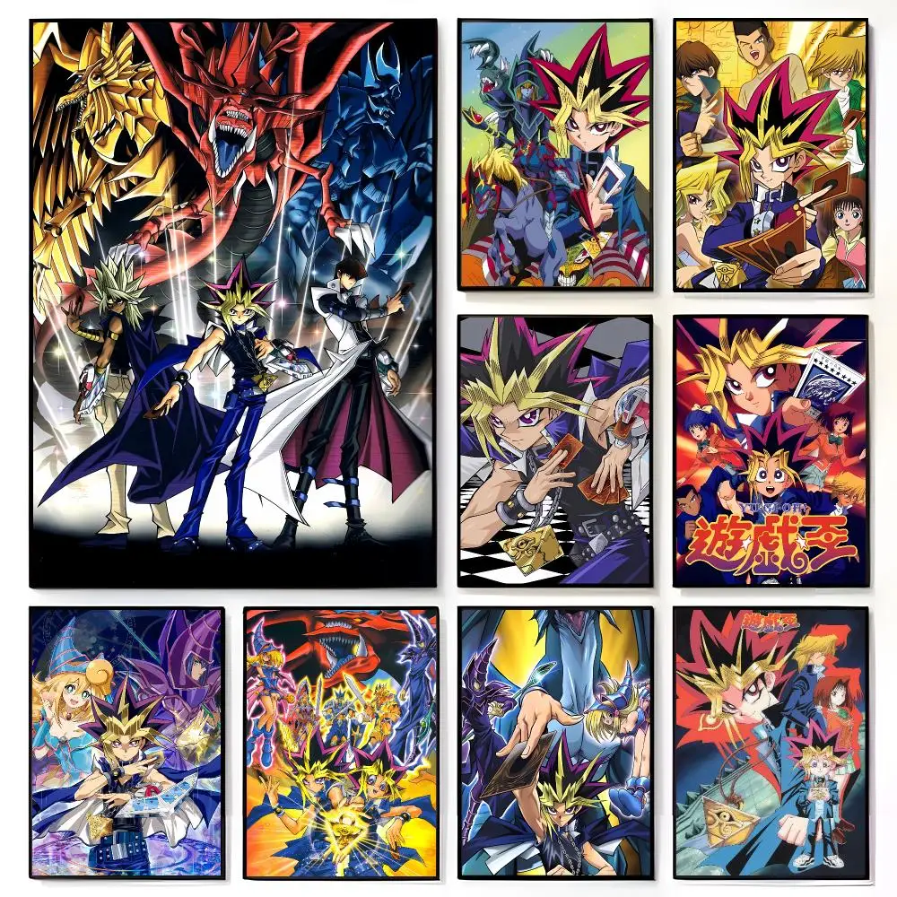 Trading Card Comic Y-Yu-Gi-Oh Poster American Film Mural Home Childrens Room Wall Decor Print
