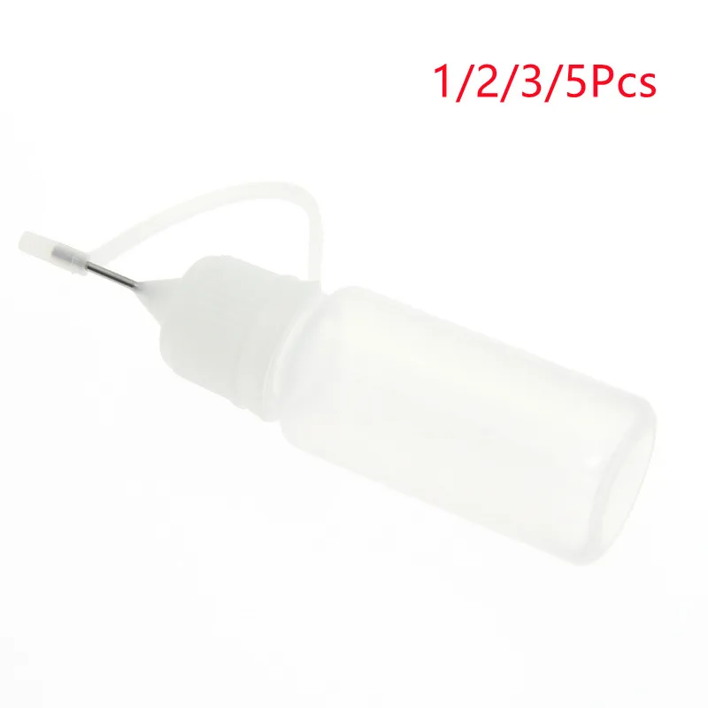 1/2/3/5pcs 10ml Needle Tip Bottle Translucent Applicator Bottles Glue Bottles for Painting Pointed Mouth Oil Bottle Makeup Tools