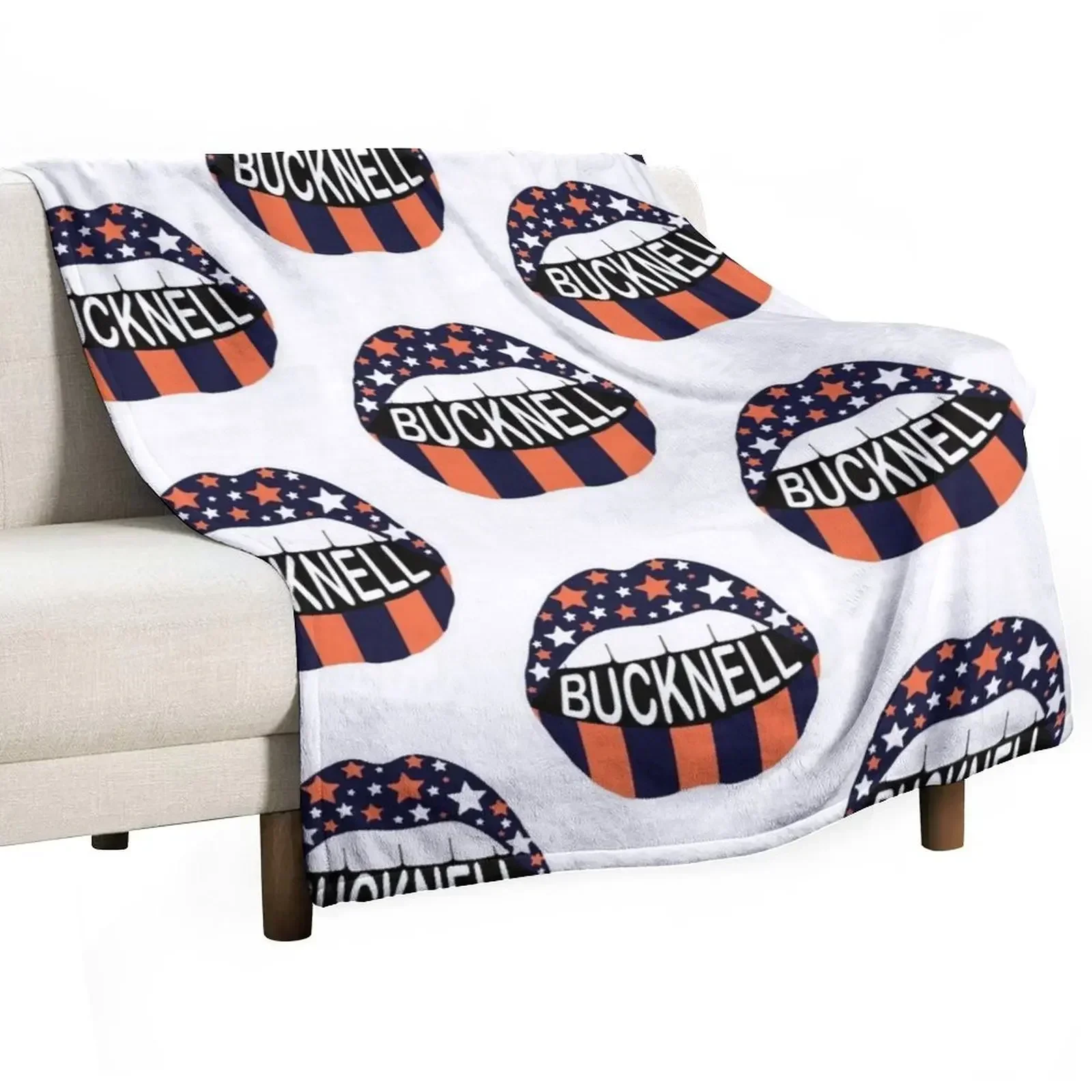 Bucknell Stars and Strips Throw Blanket Stuffeds Thermal Heavy Hairy Blankets