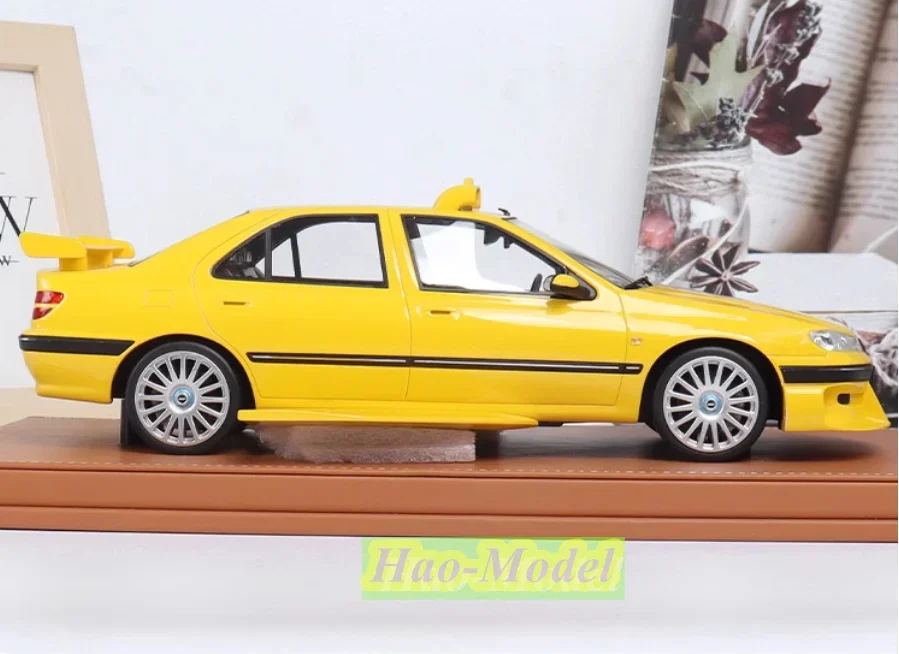 VEHICLE Art 1:18 For Peugeot 406 TAXI Resin Diecast Car Model Toys Boys Birthday Gifts Hobby Display Collection Ornaments Yellow