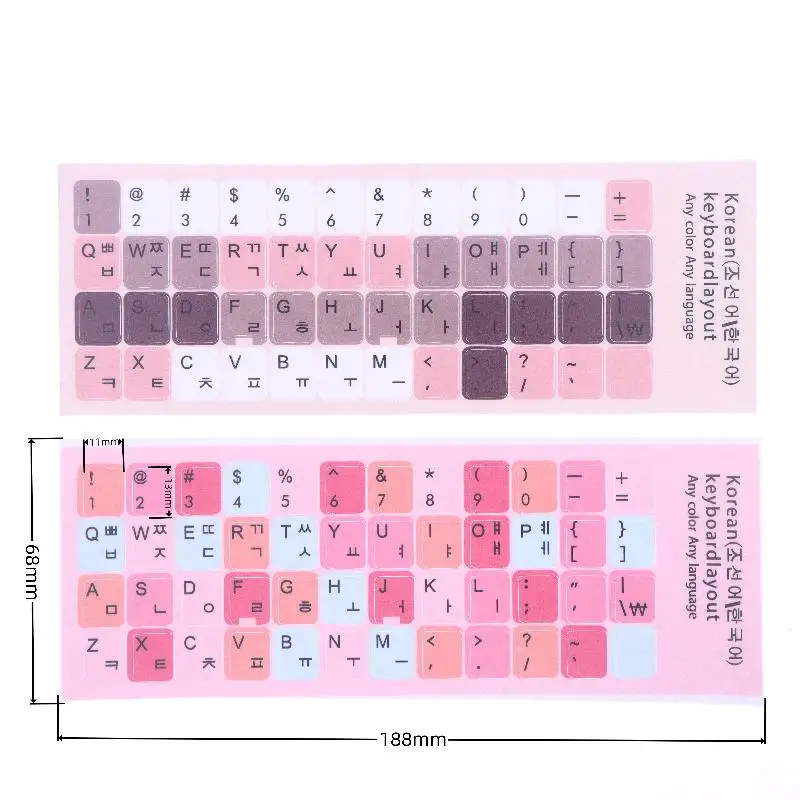 Stiker Keyboard Universal 1/3 Lembar-Stiker Tata Letak Bahasa Korea & Jepang untuk Keyboard Laptop/Komputer, Set Pengganti DIY