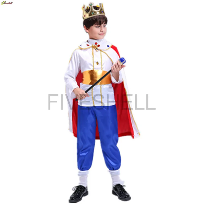 Fiveshell Halloween Prince Cosplay Costume for Baby Boys Children King's Uniform for Role Play Infants Performance Clothes