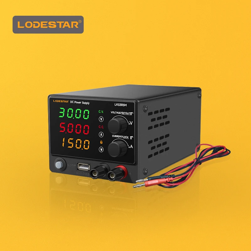 LODESTAR LKS305M Laboratory DC Power Supply Adjustable 30V 5A Digit Display Voltage Regulator Lab Bench Power Supply