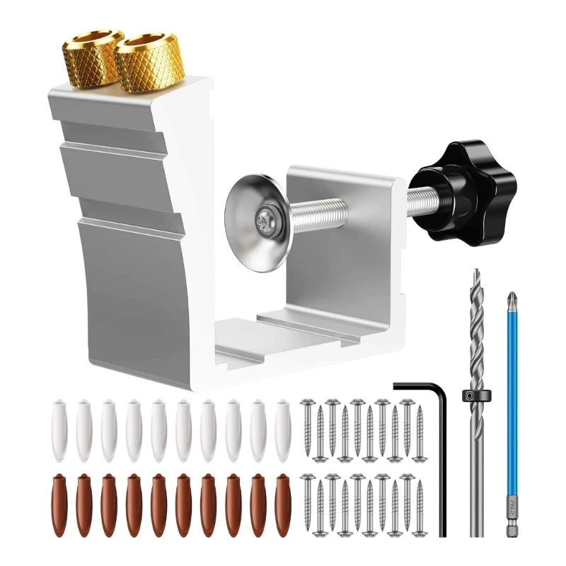 Woodworking Locator 15°Angle Pocket Hole Jig Tool for Accurate Drilling for Woodworkers and DIY Enthusiasts