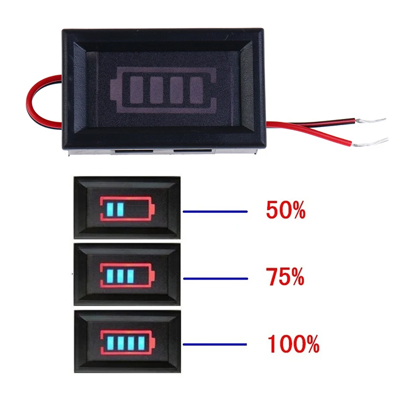 

3S 12.6V Lithium Battery Capacity Indicator Voltmeter Module Blue Display