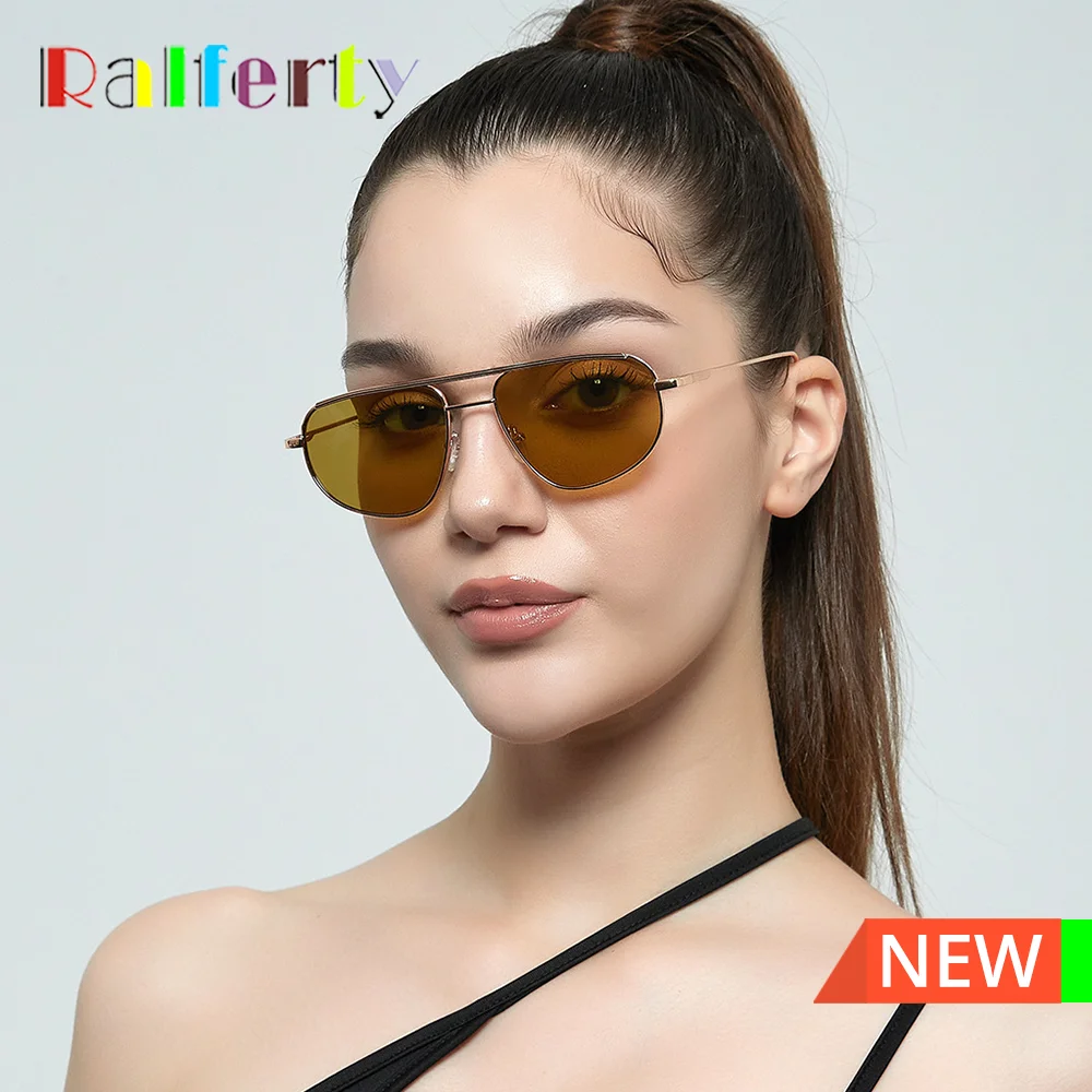 

Ralferty Steampunk Sunglasses for Ladies Vintage Eyepieces Eyewear UV400 Sun Glasses Female Retro Metal Double Bridge Shades