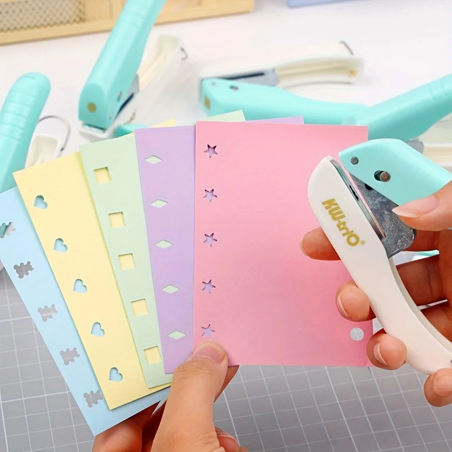 1pc Single-Hole Puncher, with Multiple Punching Modes Available. A Paper/Photo Punching Tool for Stationery Use.
