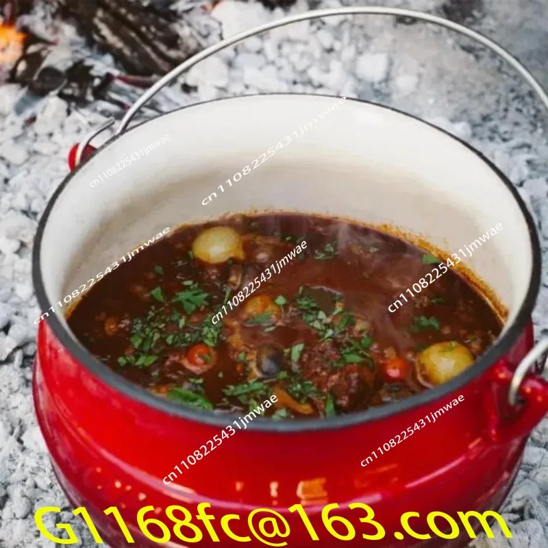 Hot Selling Cast Iron South African Three Legged Outdoor Stew Pot Hanging Pot 7.8L