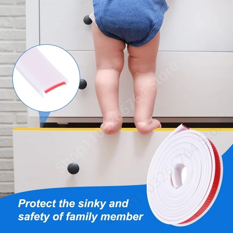 5M U-Shape Edge Banding Self Adhesive Flexible Furniture Table Chair Edge Protector Anti-collision Tape Furniture Decoration