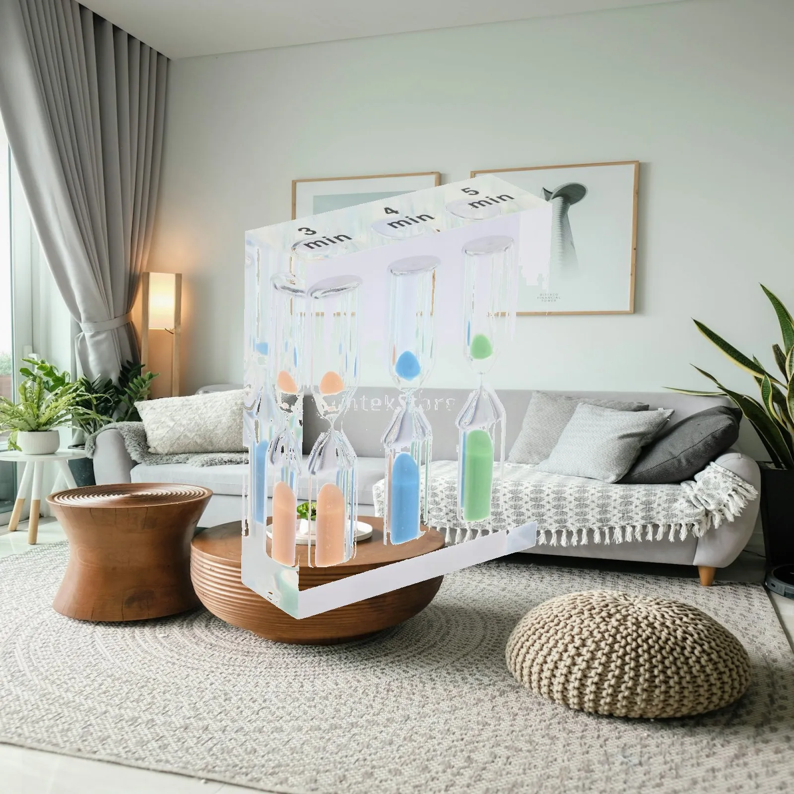 Acrylic Sand Timer Clock Clear Hourglass Desk Timer Visual Kitchen Timing Tool for Home Office Gift Decoration