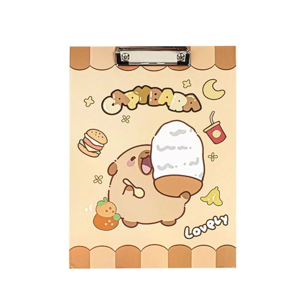 Aesthetic A4 Board Clip Folder Good-looking Document Capybara File Folder File Storage Paper Holder Writing Clipboard