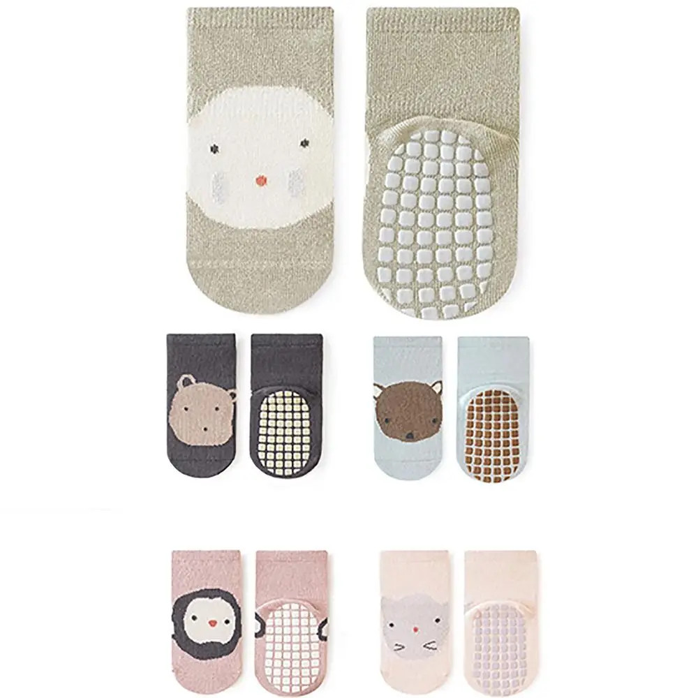 

5pairs Cute New Combed Cotton Children's Socks Gel Point Class A Baby Socks Non-slip Floor Socks Baby