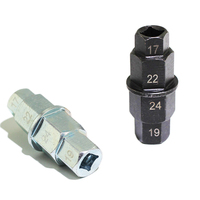 Motorbike Wheels Steel Motorcycle Front Axle Socket Driver Spanner Spindle Sleeve Auto Hex Key 17MM- 24MM With Any 3/8\