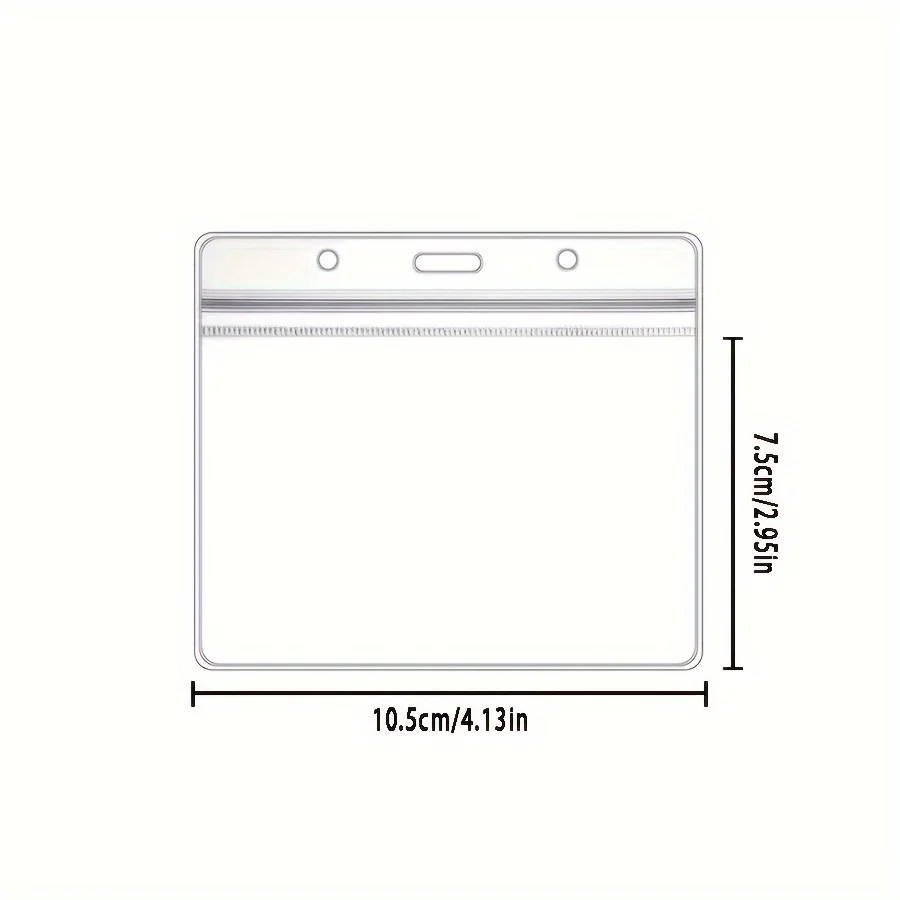 10 verpackter Ausweishalter, Kartenklemme, transparent, horizontal, Ausweishalter, Ausweisschutz, Schule, Büro – Detail 2