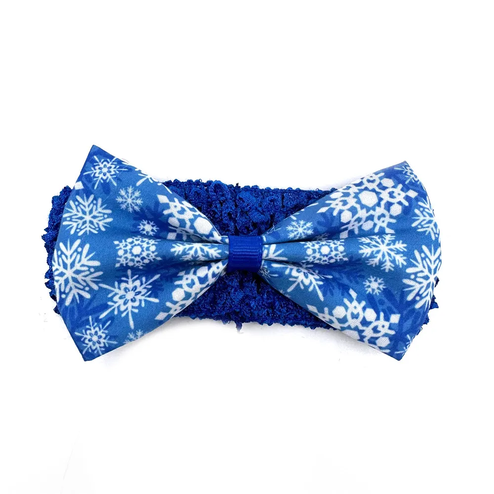 30/100pcs Large Dog Winter Bowties Snowflake Pattern Small Middle Large Dog Bowties Pet Dog Grooming Accessories Pet Supplies