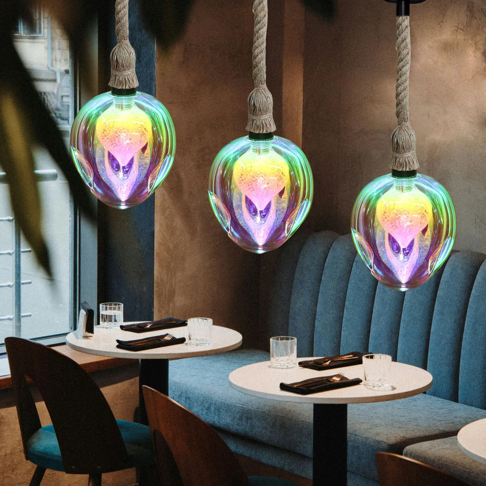 

LED pendant lamp E27 colorful vintage AC220V 3W decoration for bedroom livingroom restauran activity places lampara