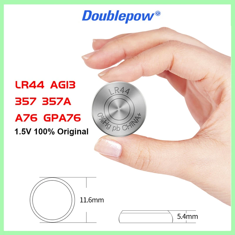 20pcs  Alkaline Button Batteries LR44 AG13 357 357A A76 GPA76 Button cell 1.5V battery For calculators  lr44 ag13 Button cell