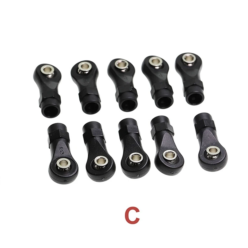 X18A-20Pcs Plastic M4 Rod End Link Linkage Balls Joint Head For 1/10 RC Car Crawler Axial Scx10 II 90046 Traxxas Trx4,C & A