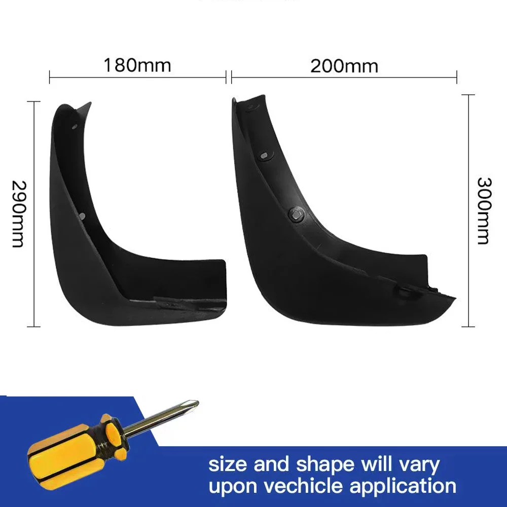 4Pcs Front & Rear Mud Flaps Splash Guards Mudguards Black For Nissan LIVINA NOTE E11 2005 2006 2007 2008 2009 2010 2011 2012