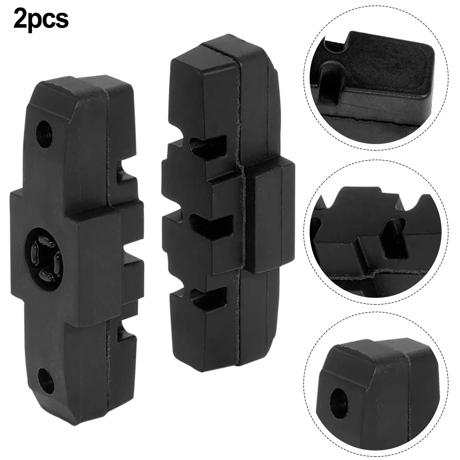 2 Pieces Brake Shoes Pads For HS11/ HS22/ HS33 50 Mm Black | For  Brake Blocks Bicycle Accessories