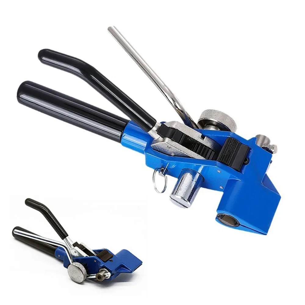 Self-Locking Stainless Steel Tie Pliers Clamp Strapping Gun Steel Tie Tightener Tie Cutter Tie Gun Bundling Tool Pliers